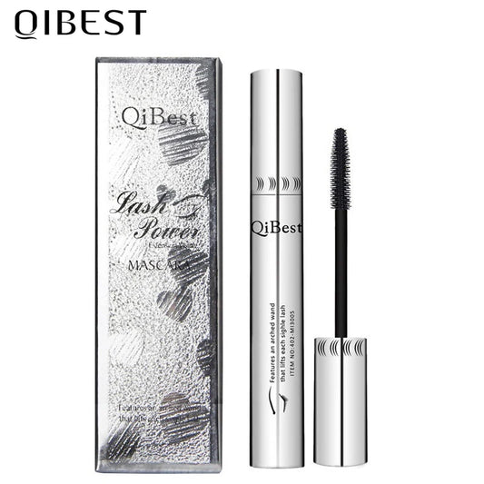 QIBEST 4D Silk Fiber Eyelash Black Mascara Waterproof Long Lasting Eyelash Extension Thick Lift Lengthening Eyelash  Mascara