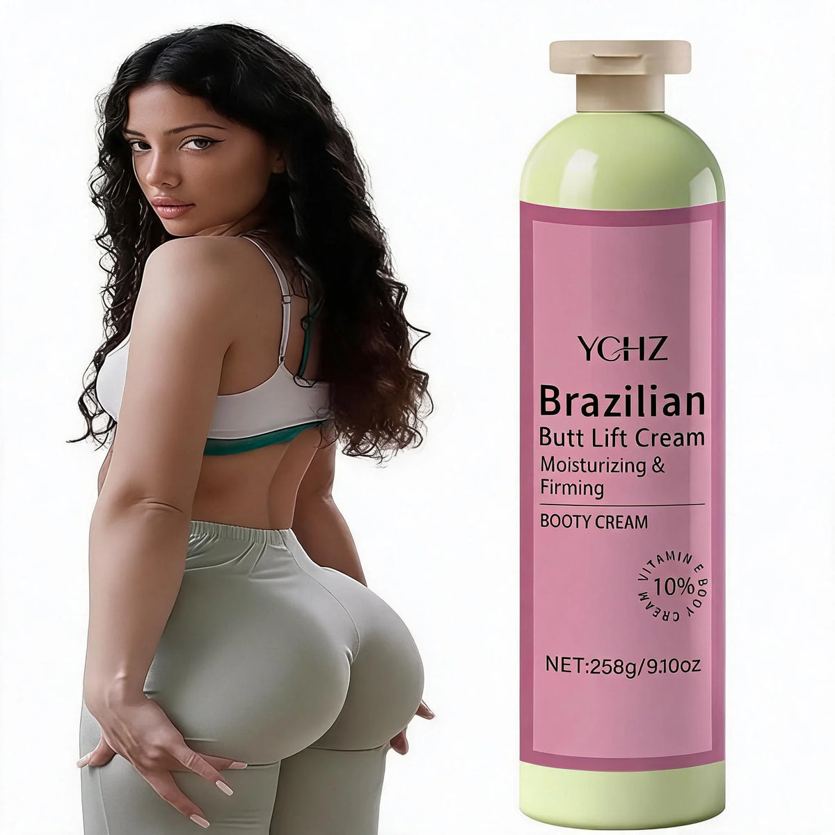 Butt-Lifting Cream, Containing Vitamin E - Instant Butt-Lifting and Firming Massage Gel, Suitable for All Skin Types, Designed Specifically for Butt Shaping and Care - 258g