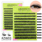 GROINNEYA Lashes Clusters 8-16mm Fluffy Volume Clusters Lashes 80D Faux Mink Eyelashes Cluster Natural Thick False Eyelashes