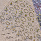 Elegant Gold Scepter 5D Nail Art Stickers Gorgeous Gemstone Luxury Courtly Pattern Necklace Frame Self Adhesive Manicure Decals