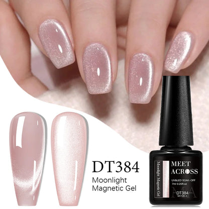7ml Cat Magnetic Gel Nail Polish Pink Silver Semi Permanent Glitter Magnetic Gel UV/LED Needed Soak Off Painting Vanrish Design