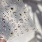Cat's Eye 5D Gradient European Love Heart Gem Wing Crystal Geometric Colorful Self Adhesive Nail Art Stickers Manicure Decals
