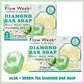 FlowWeek Hyaluronic Acid Diamond Essential Oil Soap Handmade Soap Gem Gold Foil Soap Face Hand Body Cleaning Soap Wedding Gifts