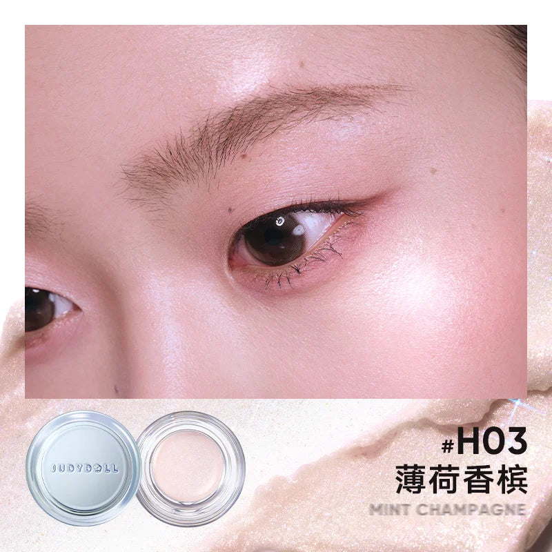Judydoll Highgloss Balm Water Light Moisturizing Hydrating Blush Cream Luminous Shimmer Fine Flash Cream Face Brighten Makeup 6g