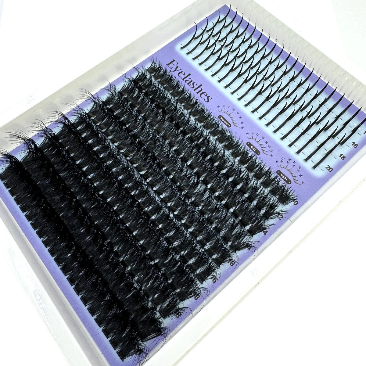 15Rows Lash Clusters Spikes Eyelash Extensions Spiky Lashes Extension Thick Individual Cluster Lashes with Spikes&Bottom Lashes