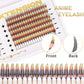 New Tinsel Premade Fans Eyelash Extension Holographic Anime Tower Tips Pro Made Eyelash Comic Feather Super Soft False Eyelashes