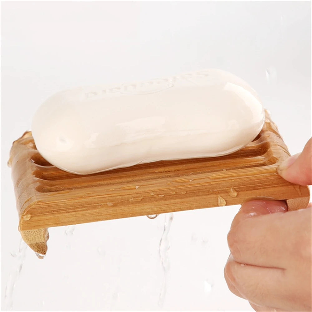 20pcs Bamboo Soap Holder Soap Dish for Sink or Shower