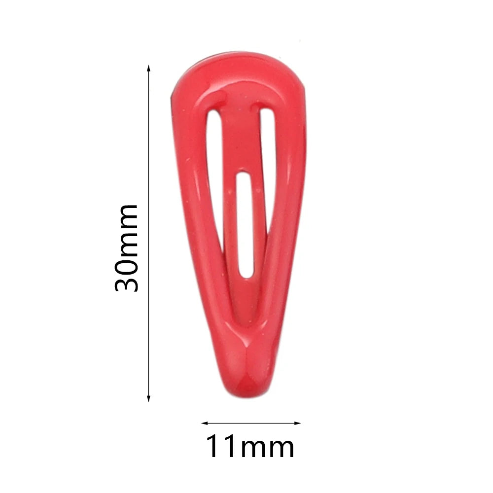 60pcs/lot Colorful Y2K BB Hair Clips Mini Metal Waterdrop Hair Pins Clips Snap Barrettes For Girls Hair Accessories
