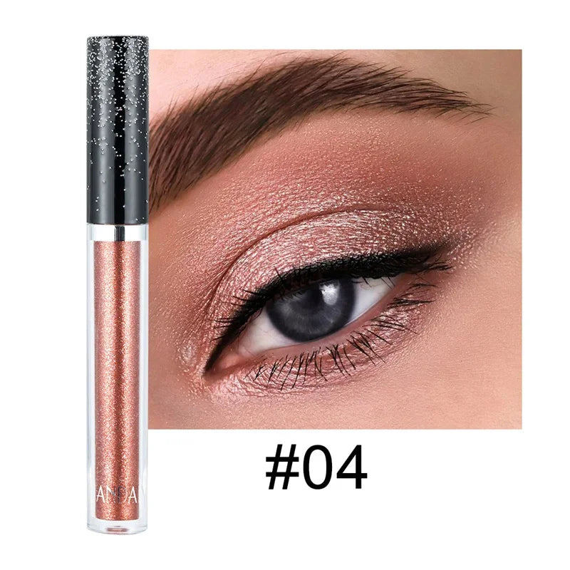 12pc/set Liquid Eyeshadow Metallic Diamond Shiny Eyeliner Pen Giltter Eyeshadow Palette Lasting Shimmer Brighten Makeup Cosmetic