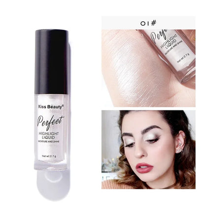 Liquid  Highlighter Face Contouring Pearlescent Makeup Brightener Bronzer Glow Body Face Contour Shimmer Cosmetics