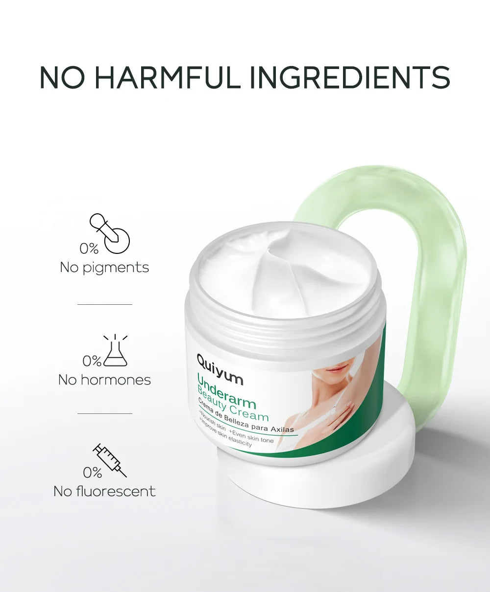 Quiyum Underarm Body Cream Armpit Legs Knee Elbow Cream Dull Remove Dark Spots Melanin Brighten Skin Care 30g