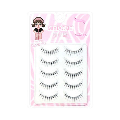 Korean Style False Eyelashes strips Clear Lightweight Natural Look Individual cluster Lashes for Women K-Pop Makeup