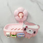 Cute Cartoon Bear Cat Tulip Adhesive Soap Box No Drill Glue Mount Drain Soap Holder Bathroom Wall Soap Dish