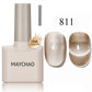 MAYCHAO 10ml Cat Magnetic Gel Nail Polish Cat Eye Glitter Effect Semi Permanent Soak Off UV Gel Varnish Manicure For Nail Art