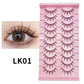 10 pairs Natural Lashes Manga Full Strip Lashes Makeup Bulk Wholesale Dropshipping Eyelash Extension Lashes Anime False Eyelash