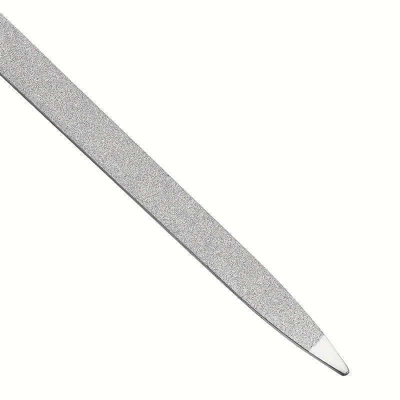 3Pcs Nail File Stainless Steel Double Side Nail File Buffer Metal File Fingernails Toenails Manicure Files for Salon and Home