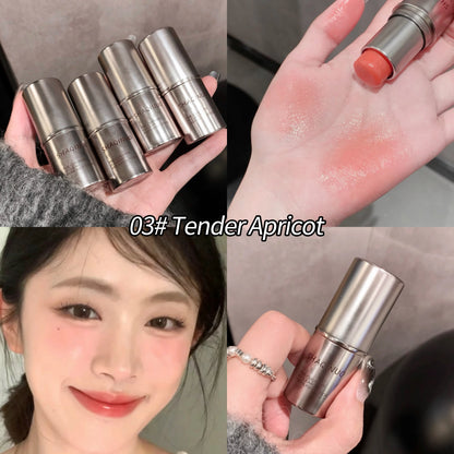 SHAQINUO Milk Jelly Moisturizing Blush Stick Create Creamy Skin Tender and Brightening Cheeks Makeup Highlighting