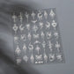 Shiny Jelly Butterfly Charming Golden Gradient Bowknot 5D Self Adhesive Nail Art Sticker Flower Petal Rhinestone Manicure Decals