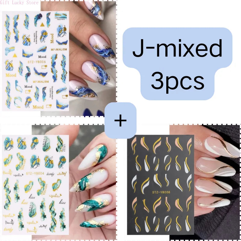 1piece 5D glass fragment nail sticker high quality stained glass window grille design glitter art decoration design nail sticker