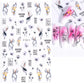 1pcs Sakura Flower 3D Nail Stickers White Cherry Blossom Nail Art Decals Spring Summer Adhesive Slider Decor Wedding Manicure