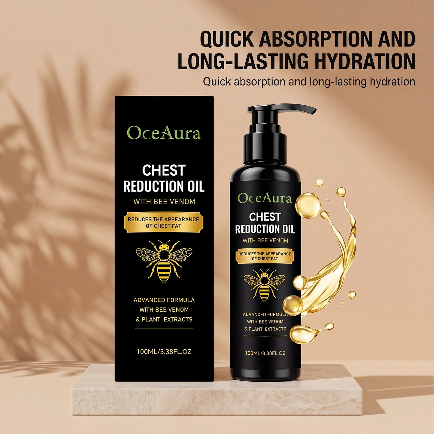 Deep Nourishing Chest Essential Oil Women Bust Lift Firm Massage Oil Anti-Wrinkle Anti Sagging Hydrating Tender Breast Care Oil