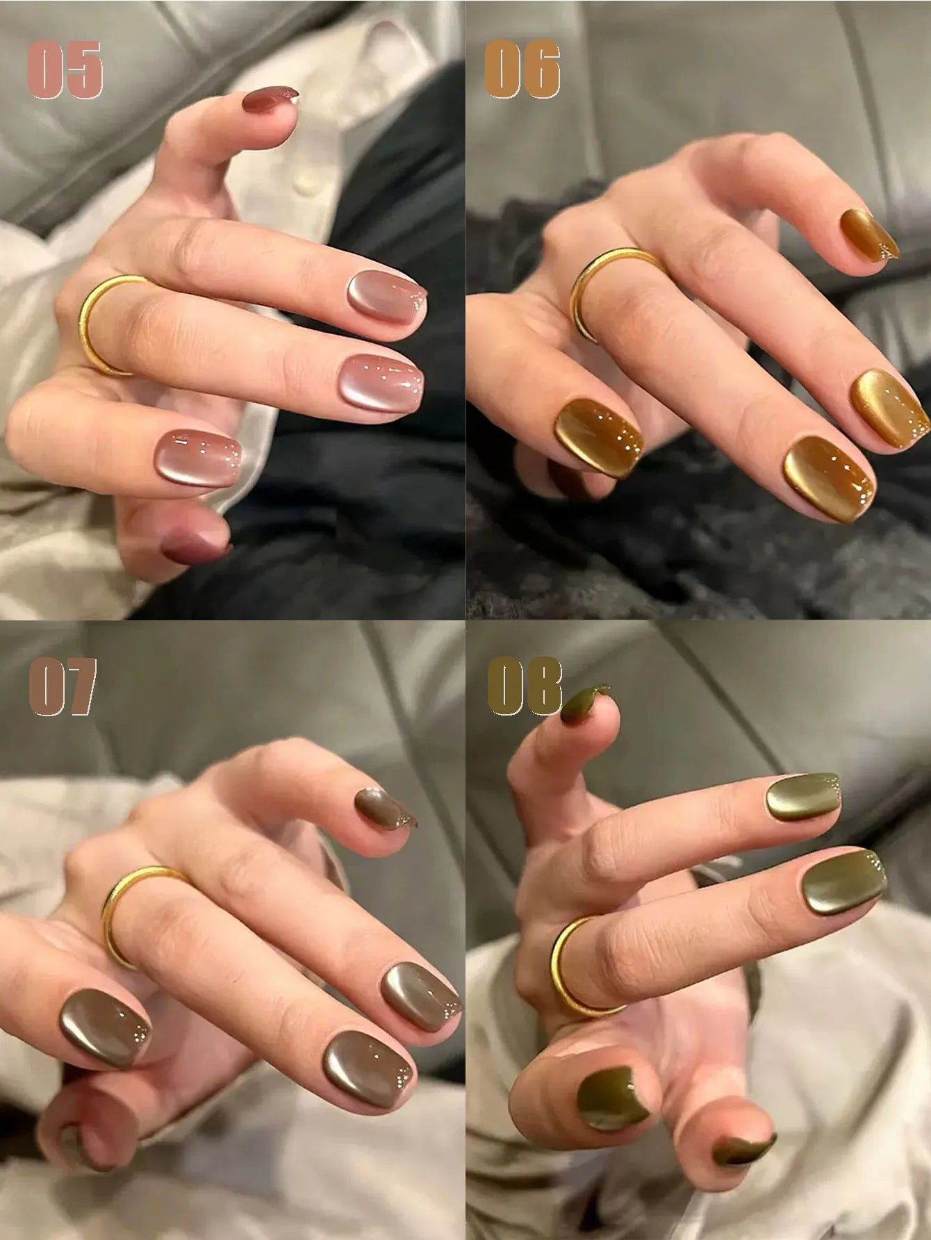 Mianel 12ml 1-21pcs Green Cat Magnetic Gel Nail Polish Spider Lily Varnish Soak Of UV Light Nails Nail Salon Christmas Nails