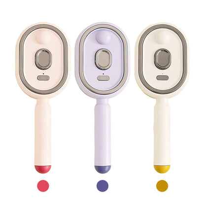 iLMH Electric Spray Hair Brush, Steamy Air Cushion Massage Comb, Self Cleaning Anti Static Detangling Brush for Women Hair