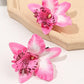 2pcs Boho Style Oversized Faux Flower Hair Clip Set, Elegant Beach Side-Bang Decor Headpieces Claw Clips Hair Claws Hair Barrettes, School Stuff, Pink Hair Clips, Vacation Outfits Woman, Girly, Hair Accessories, Valentines Ac