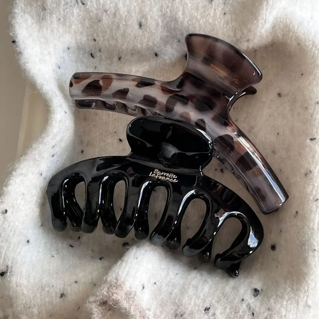 Korean Large Size Acrylic Dragon Bone Shark Hair Clip French Style Polka Point Arc Back of Head Hair Claw Clamp Hair Accessories
