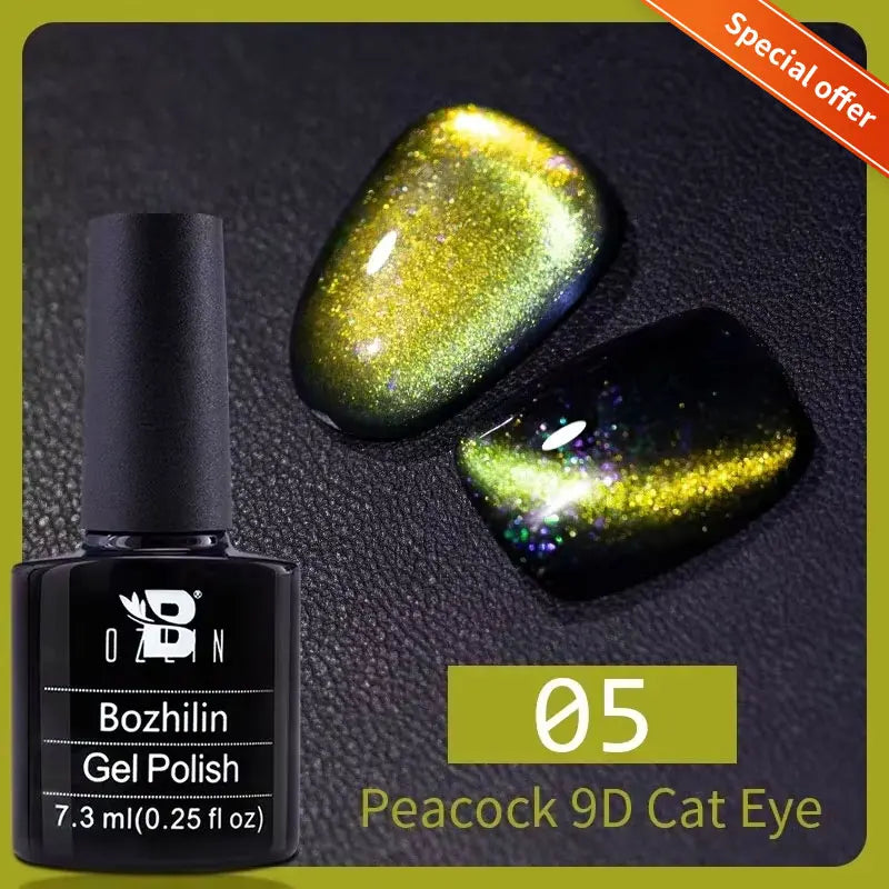 7.5ML Pink Blue Nail Gel Cat eye Semi Permanent Nail Art Soaking UV LED Nail Salon DIY Nail Salon Gel For Autumn And Winter