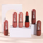 Ladies' Christmas Makeup Set, 6 Lipstick and Makeup Bag, Durable and Easy to Apply Designed for Ladies and Girls