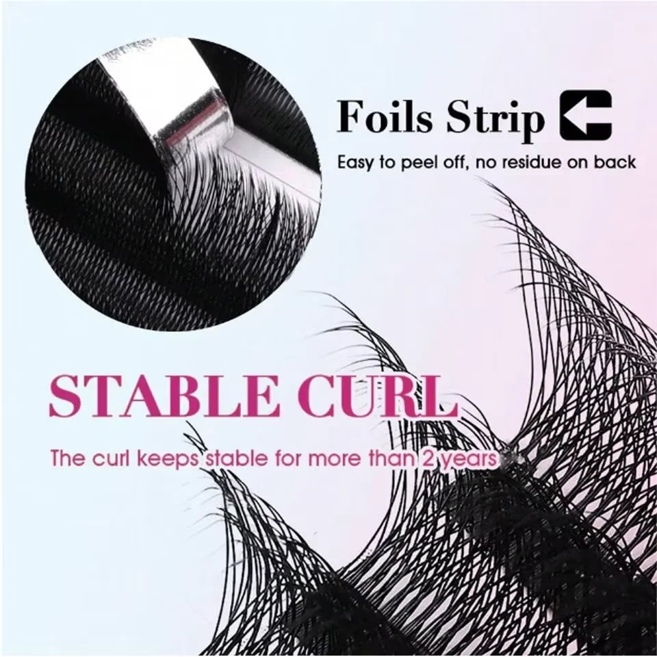 AGUUD Automatic Flowering 2D 3D 4D 5D W Shape Premade Fans Eyelash Extensions Natural Soft Individual Lashes Makeup Cilia
