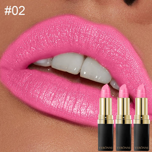 Pearly Glitter Velvet Lipstick,Metallic,Waterproof,Long-lasting,Shimmer,Diamond Lipstick,Glitter Lip Gloss, Lip Cosmetic Makeup