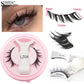 Reusable Magnetic Eyelashes 1 Pair Natural Curly Fluffy Magnetic False Eyelashes No Glue Needed Lashes Makeup with Tweezer Set