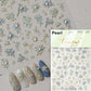 1piece 5Dcute tulip flower nail stickers high quality self-adhesive embossed nail art decals for girls summer decoration sticker