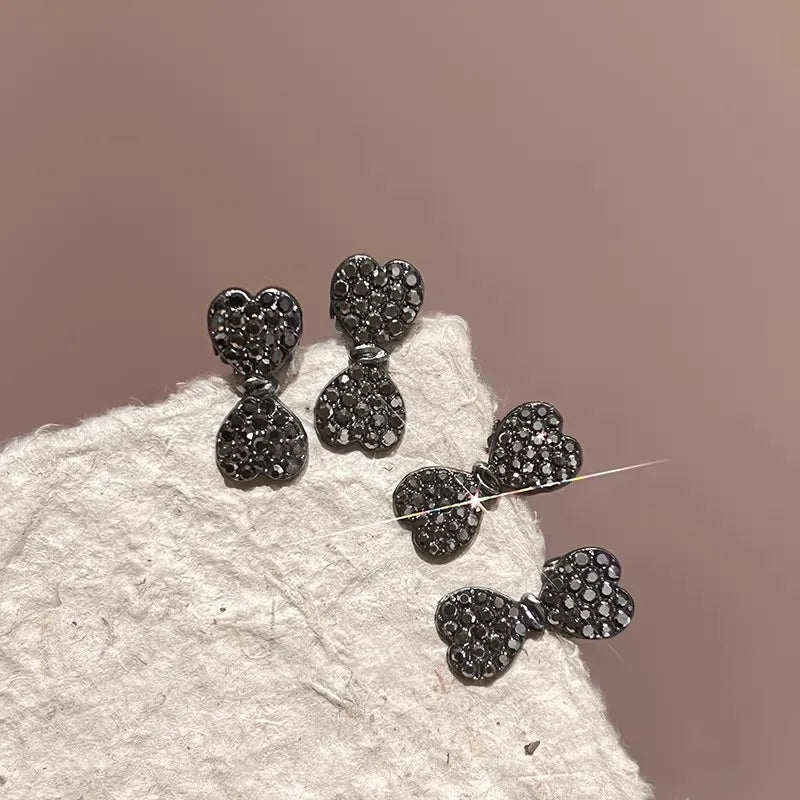 4pcs/set Elegant Mini Rhinestones Bow Hairpins For Women Girls Sweet Hair Ornament Small Hair Clips Fashion Hair Accessories