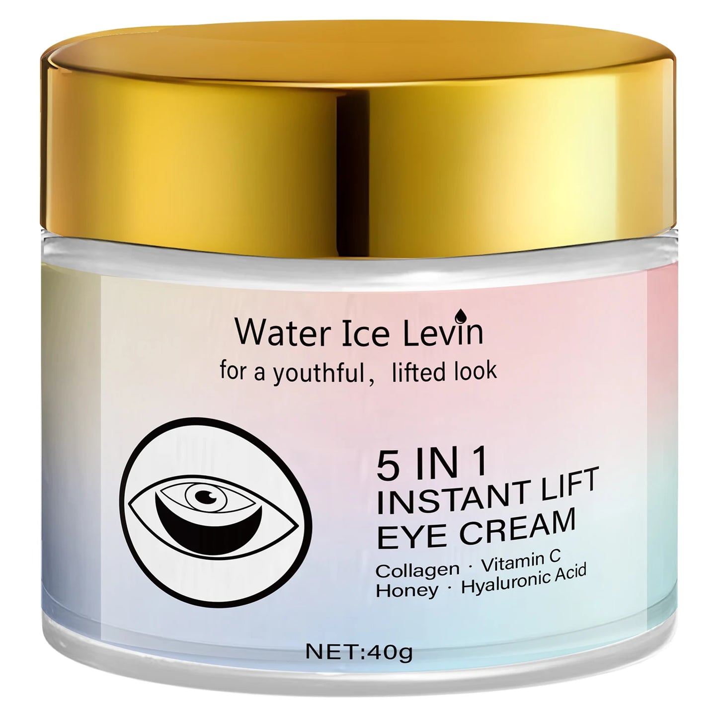 Collagen & Vitamin C Eye Cream 40g, Anti-Aging Firming Eye Treatment with Honey & Hyaluronic Acid, Fast Delivery