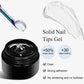 MSRUIOO 10ml Clear Solid Nail Tips Gel Long Lasting Strong Adhesion UV/LED Building Gel for Nails Home Salon Manicure DIY Design