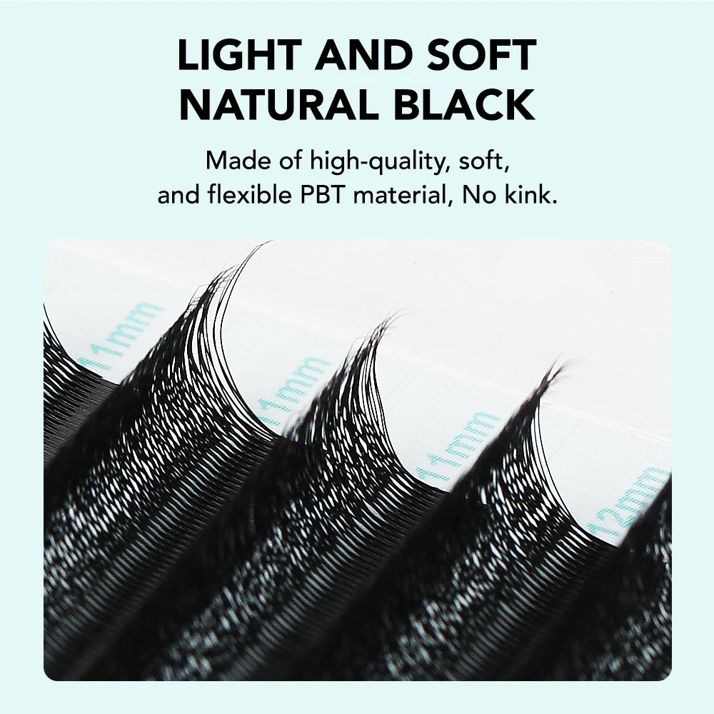NATUHANA Camellia W Lashes 3D 4D 5D Wispy Volume Fans Eyelash Extensions C D L LU Curl Soft Lightweight Natural False Lashes