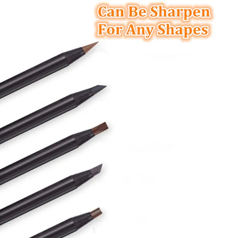 12PCS White Eyebrow Pencil Draw Line Pen Eyeshadow Natural Long-Lasting Brows Tint Waterproof Eye Brow Makeup Beauty Definer