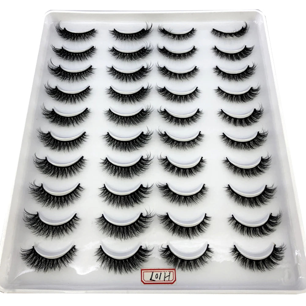 2023 New 20 pairs natural long 3D mink false eyelashes fake lashes makeup kit Mink Lashes extension eye lashes short eyelashes