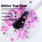 KODIES GEL Glitter Top Coat Gel Nail Polish 2 In 1 Semi Permanent  UV Stars Moon Halo Top Coat No Wipe Manicure Nail Art Sealer