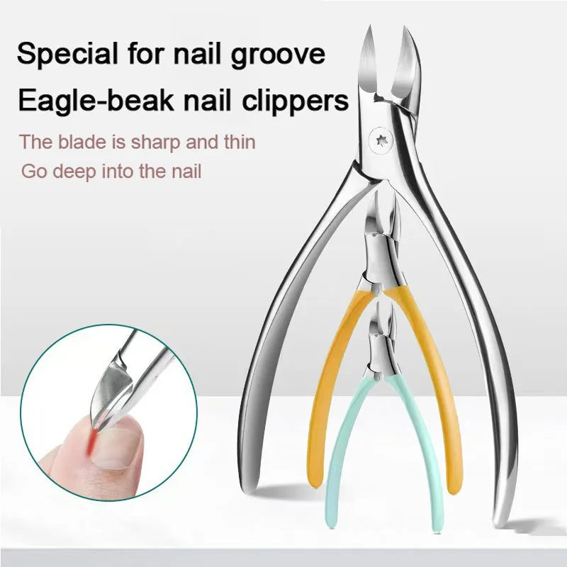 New 1pcs Professional Nail Clipper Anti-Splash Nail Clippers Nail Scissors Cutter Set Stainless Steel Pedicure Tools ZJJ03