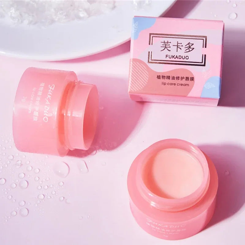 Korea lips care lip sleep mask night sleep hydrated maintenance lip balm pink lips whitening cream nourish protect cherry 3g