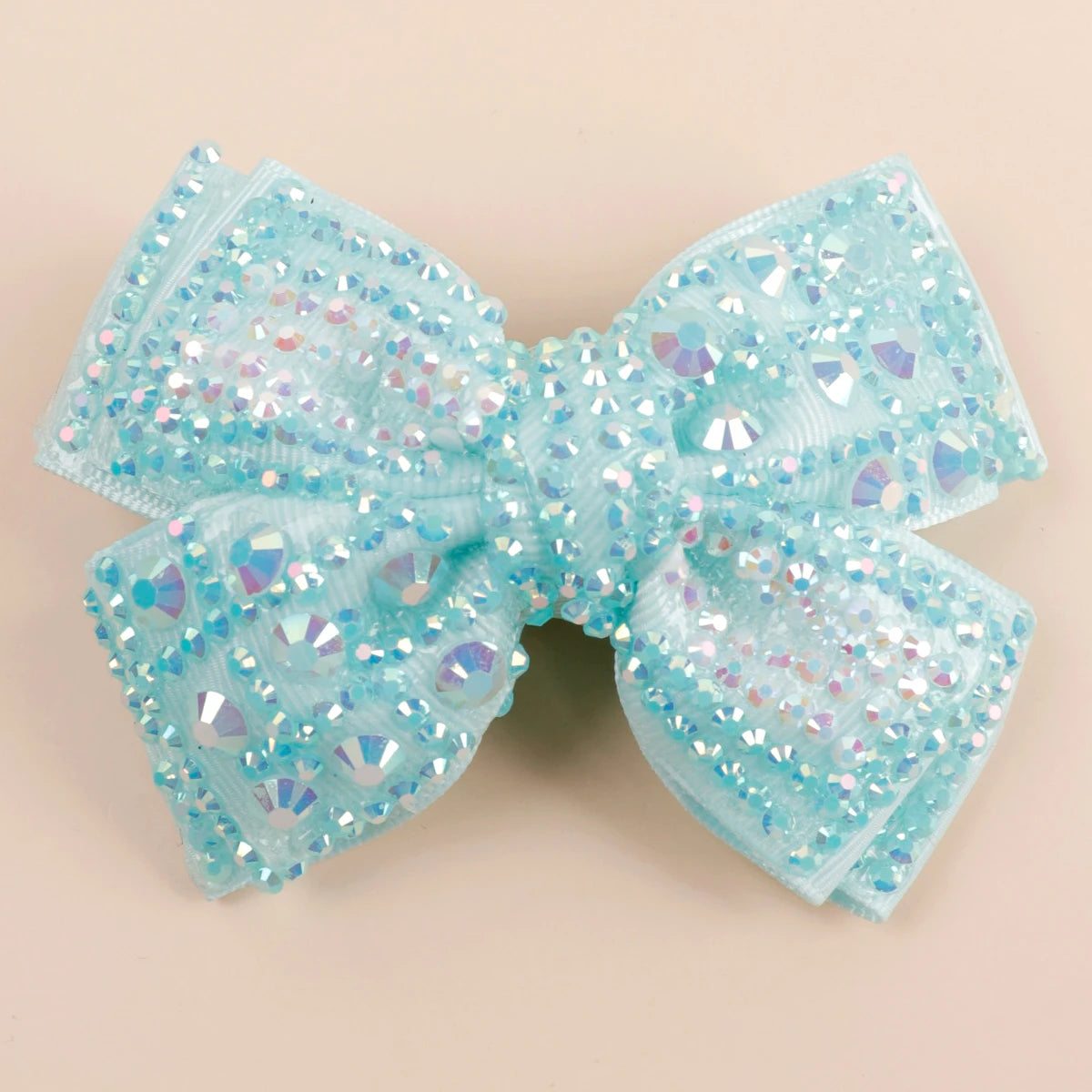 Rhinestone Bow Hair Clips Sweet Ribbon Barrette Baby Girls Sparkling Crystal Hairpins For  Children Kids Headwear Accessories