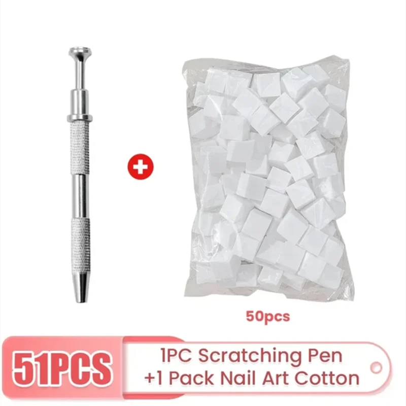 50pcs Sponge Gradient Nail Art Stamper Tools Gel Polish Color Gradient Brush Glitter Powder Dotting Pen For Manicure Tools