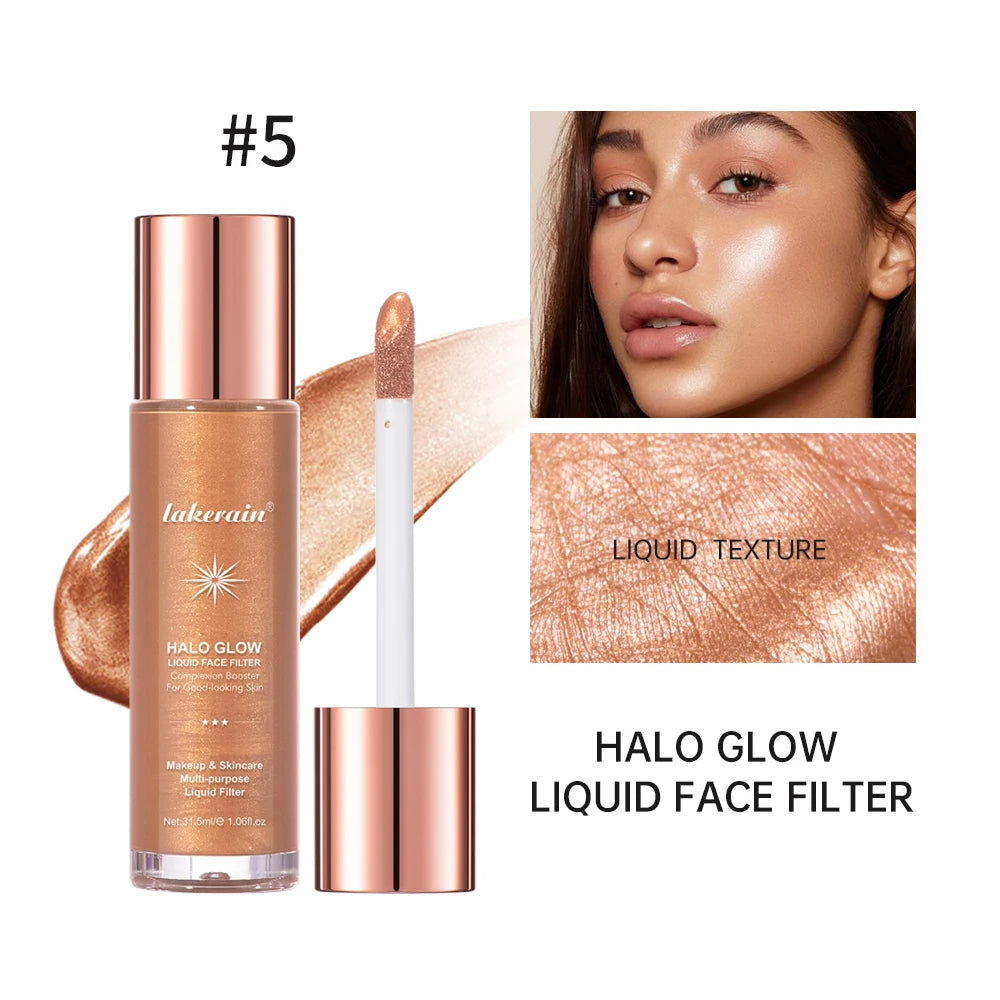 Bronzer Facial Gloss Liquid Highlighter Permanent Setting Contouring Liquid Moisturizes Soothes Long-lasting Effect Face Filter