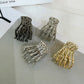 Fashionable Halloween Skeleton Hand Shark Clip Dark Gothic Punk Metal Ghost Claw Clip Exaggerated Ponytail Hair Accessories
