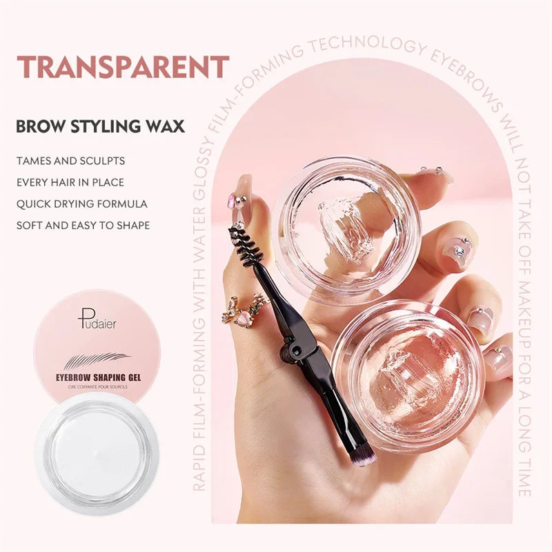 1Pc Eyebrow Styling Gel Brows Wax Sculpt Soap Waterproof Long-Lasting 3D Feathery Wild Brow Styling Easy To Wear Makeup Eyebrow