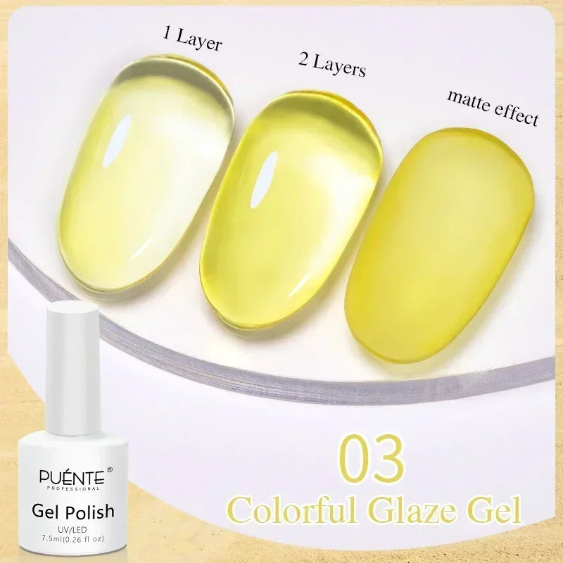 PUENTE 7.5ML Vibrant Blue Cat Eye Gel Nail Polish High Glossy Long-Lasting Soak Off UV Semi-Permanent Nail Art Varnish Manicure